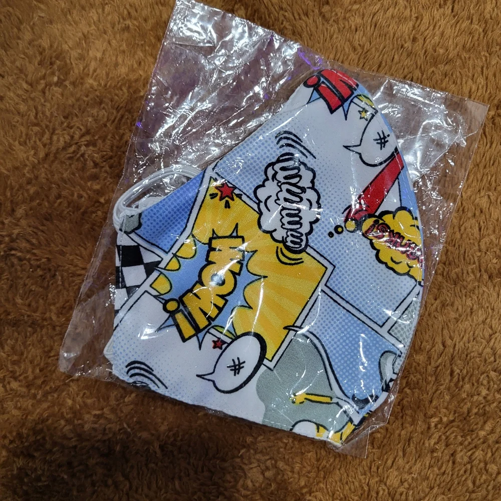 Reusable Adult Face Mask Comics Theme, nose - chin 4.5